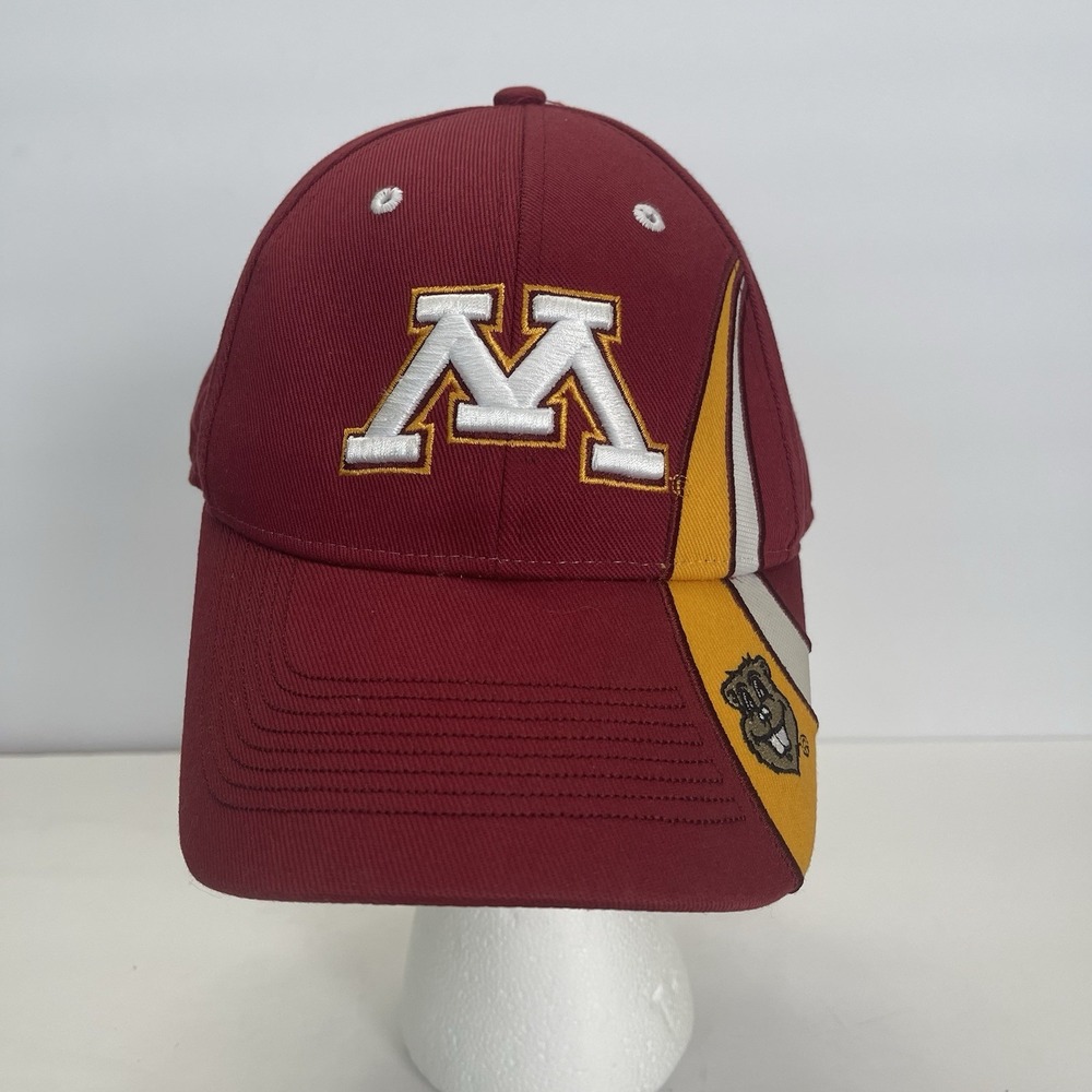 University of Minnesota‎ Gophers Baseball Cap Maroon Gold Embroidered Adjustable